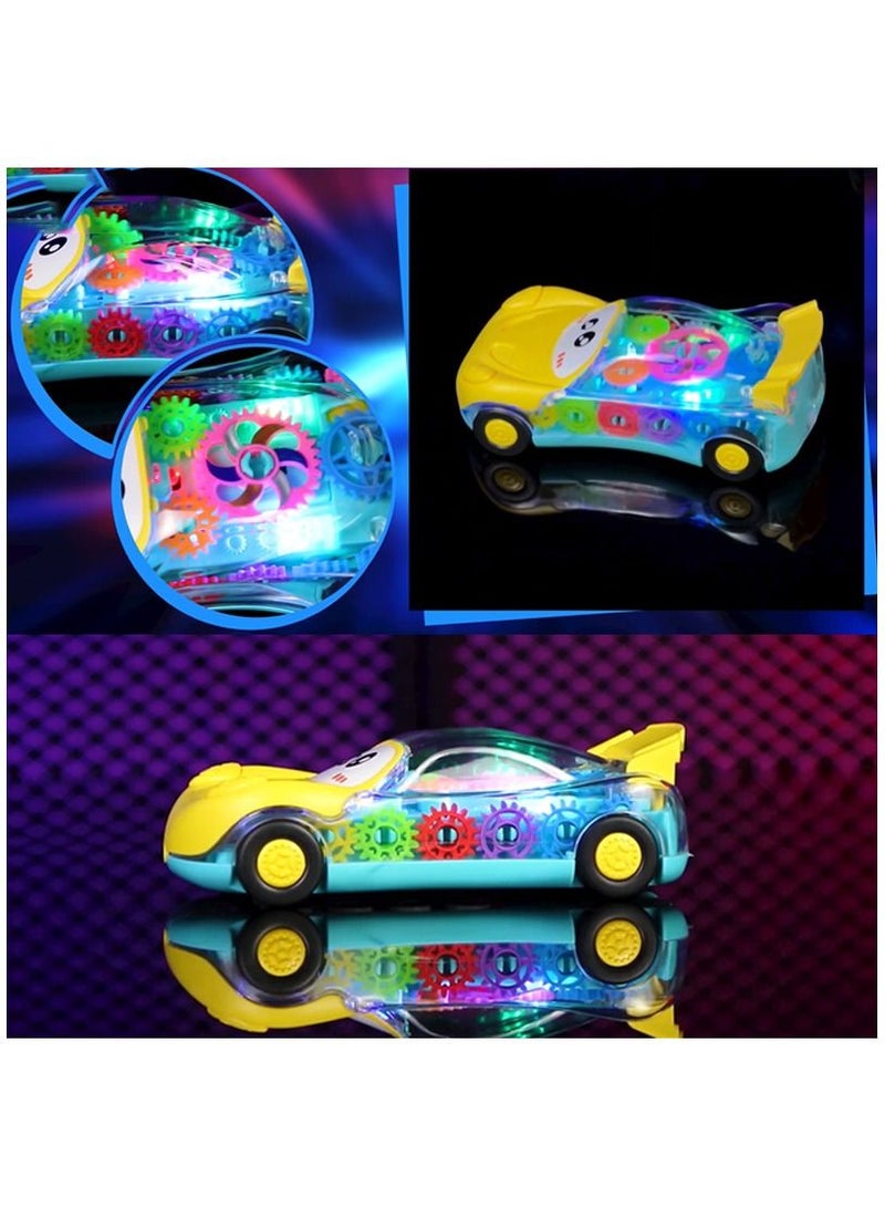 Toyland Children's 2 in 1 Transparent Gear Car Early Education Toy Mobile Phone Car with Light and Music - Image 3
