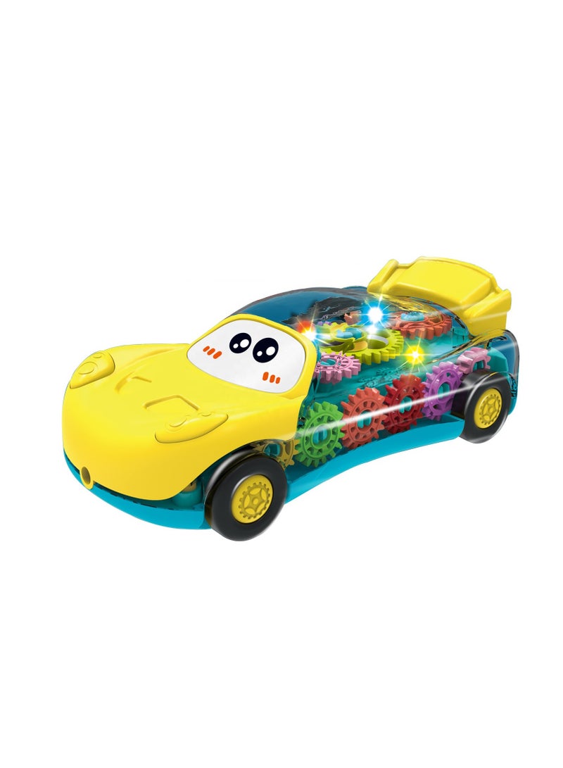 Toyland Children's 2 in 1 Transparent Gear Car Early Education Toy Mobile Phone Car with Light and Music - Image 4