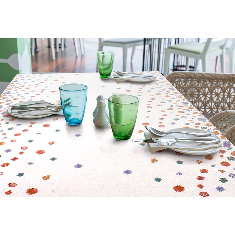 Freelance PVC Blossom Dining Table Cover Cloth Tablecloth Waterproof Protector 46 Seater 54 X 78 inches with WhiteLaced Edges Product of Meiwa Japan - Image 1
