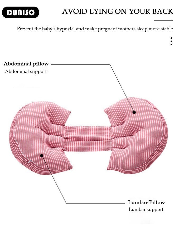 DUNISO Maternity Pillow Comfortable Pregnancy Pillows for Sleeping, Maternity/Pregnancy Body Pillow Support for Back, Legs, Belly of Pregnant Women, Detachable and Adjustable with Pillow Cover - Image 2