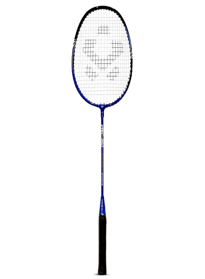 Vinex VTEC 350 Aluminium Strung Badminton Racquet | Lightweight & Durable | Power & Control | Blue & Black | Ideal for Beginners & Recreational Play (Pack of 1) - Image 1