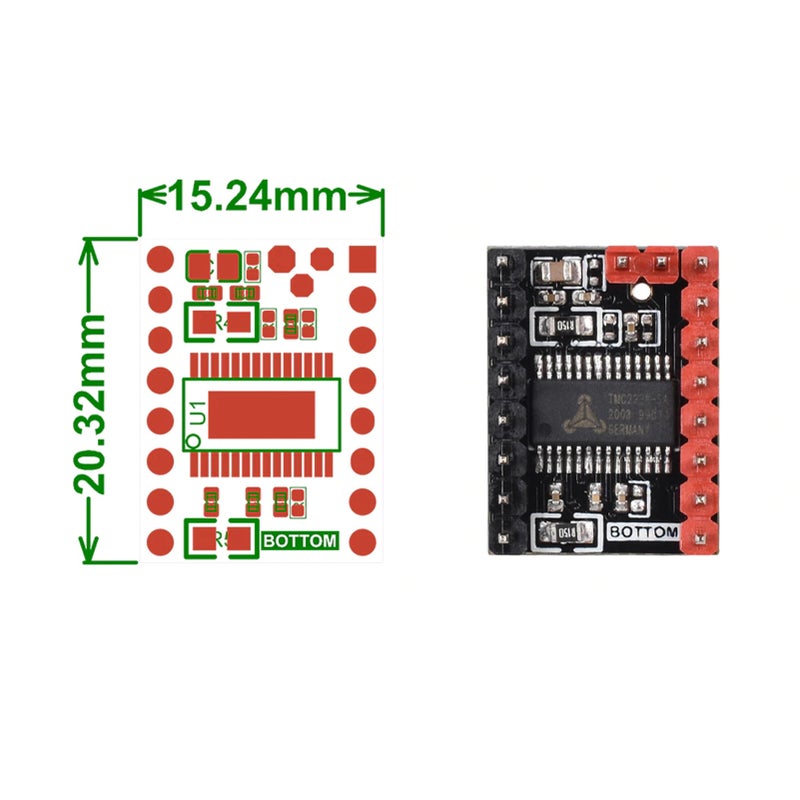 وحدة تحرك المحرك الخطي BIQU TMC2226 V1.0 UART 2.8A قطع طابعة ثلاثية الأبعاد لـ SKR V1.3 V1.4 Turbo CR10 Ender 3 4 قطع - Image 3