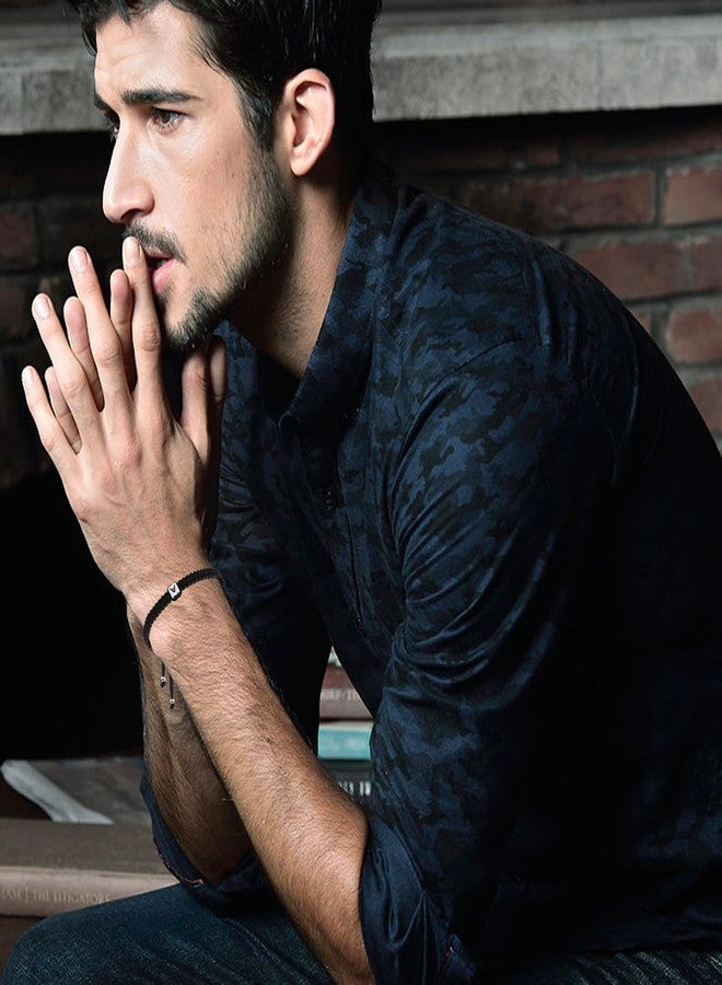 SUMMER LOVE Initial Bracelets for Couples Women Men Initial Charm Handmade Rope Braided Letter Bracelet for Teen Girls Boys Adjustable Jewelry Christmas Gifts for Him Her (A) - Image 5