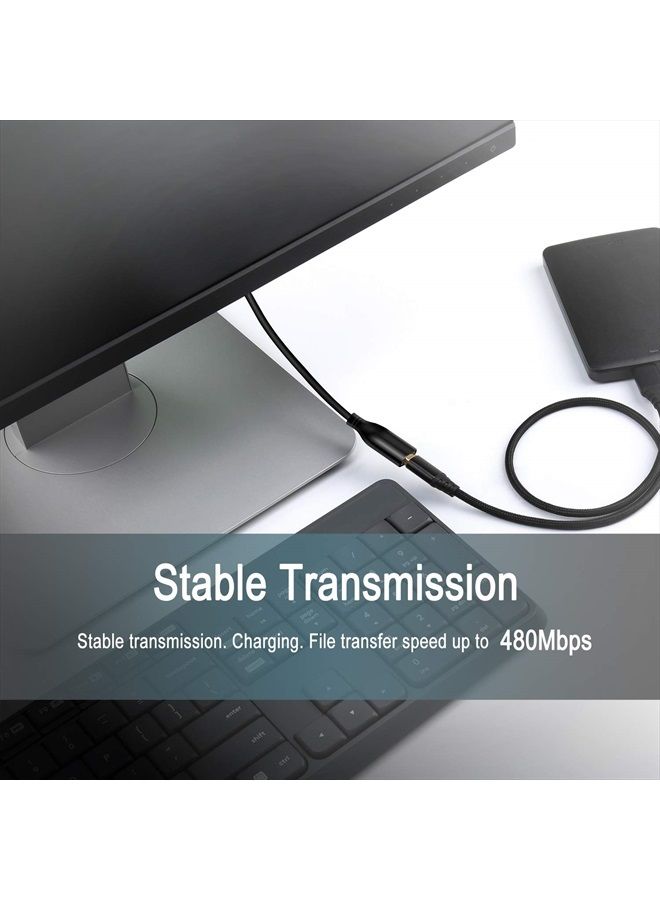 Fasgear Fesgear USB 2.0 Extension Cable: 2 Pack 6ft USB 2.0 Type A Male to Female Extension Cord Data Transfer Extender with Gold-Plated Connector for USB Flash Drive/Hard Drive/Mouse/Printer (Black) - Image 3