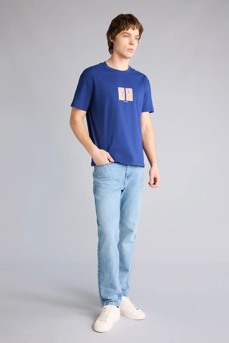 ديفاكتو Regular Fit Printed Short Sleeve T-Shirt