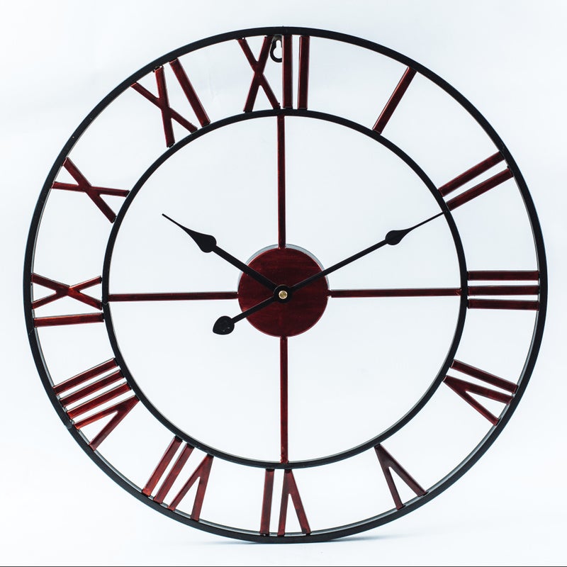 Scandinavian Elegant Simple Stylish Creative Fashion Living Room American Modern Loft Cafe Iron Large Wall Clock - Image 1
