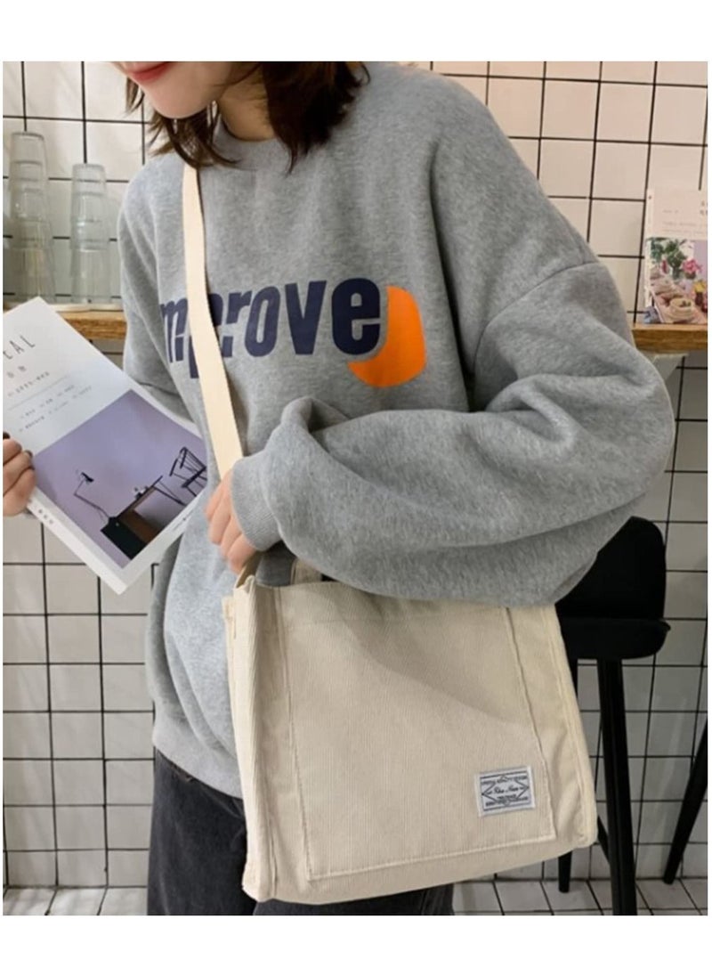 Arabest - Tote Bag Women Small Satchel Bag Stylish Tote Handbag for Women Corduroy Hobo Bag Fashion Crossbody Bag College Bag 2023 - Image 1