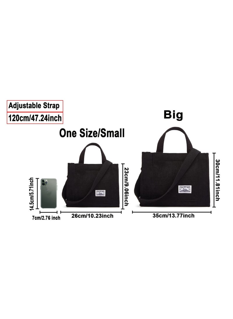 Arabest - Tote Bag Women Small Satchel Bag Stylish Tote Handbag for Women Corduroy Hobo Bag Fashion Crossbody Bag College Bag 2023 - Image 1