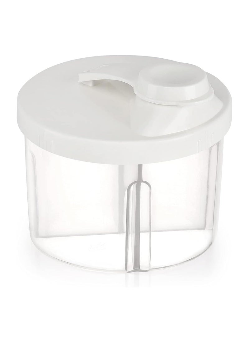 Oasisgalore Baby Formula Dispenser On The Go, Non-Spill Rotating Four-Compartment Formula Container to Go, Milk Powder Kids Snack Container for Infant Toddler Travel Outdoor,baby food container (white)  - Image 1