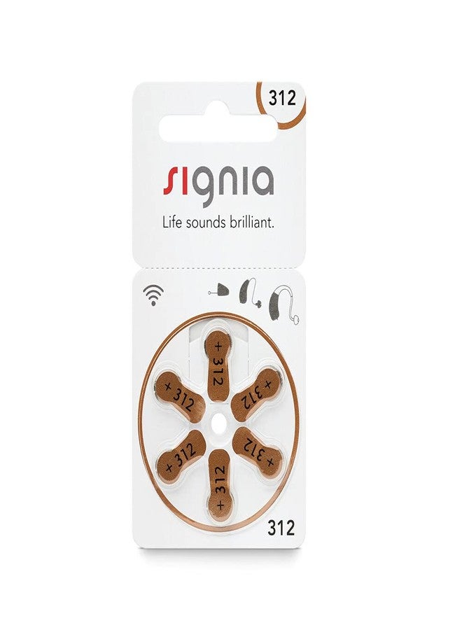 Signia Hearing Aid Batteries- Size 312- (Pack of 6 Batteries)| Hearstore.in - Image 1