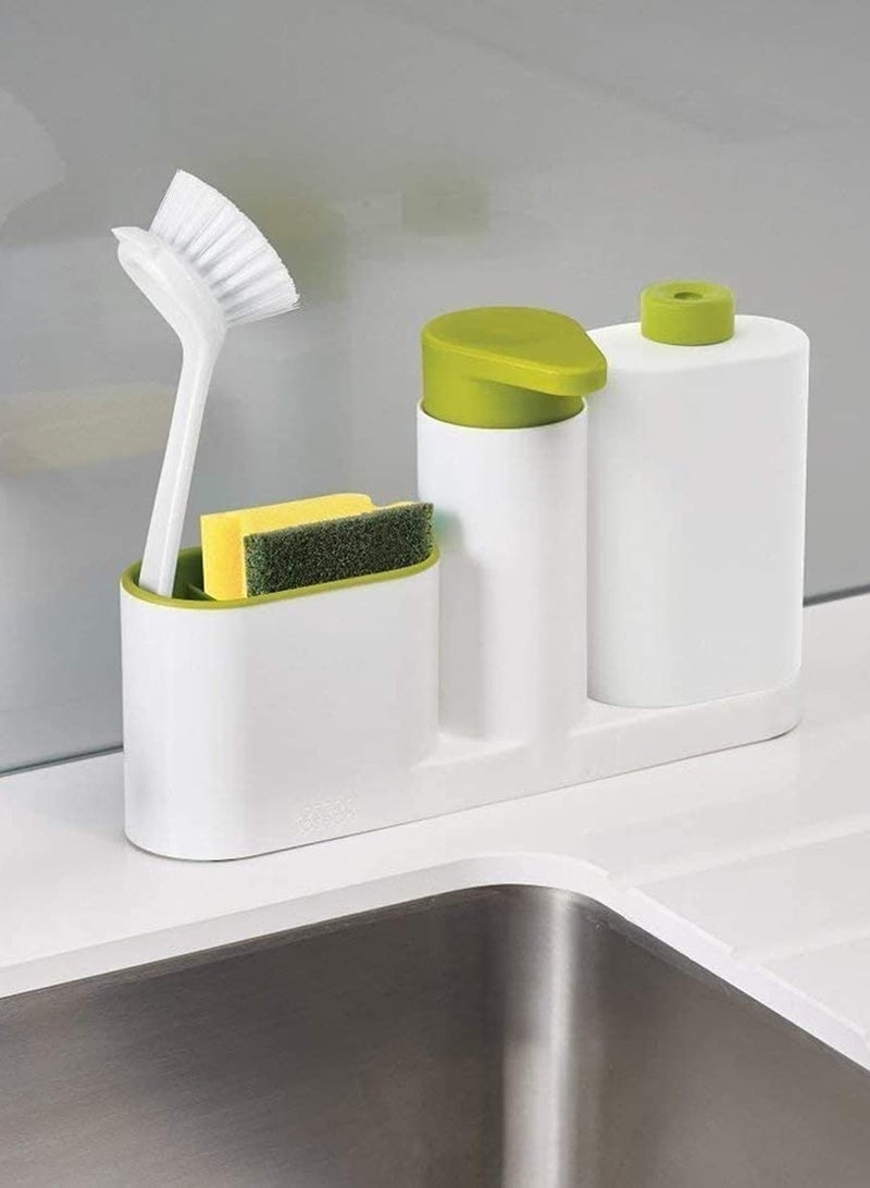 KASTWAVE Touchless Automatic Kitchen Dish Soap Dispenser with Sponge Holder, Countertop Sink Organizer for Dish Washing Brush Scrubber, Hand Soap Dispensers for Bathroom, Holds Sponges and Brushes - Image 3