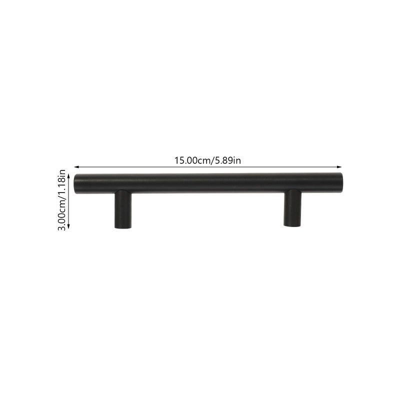 Matte Black Cabinet Knobs and Drawer Pulls 96mm Hole Spacing American Style Wardrobe Kitchen Hardware - Image 3