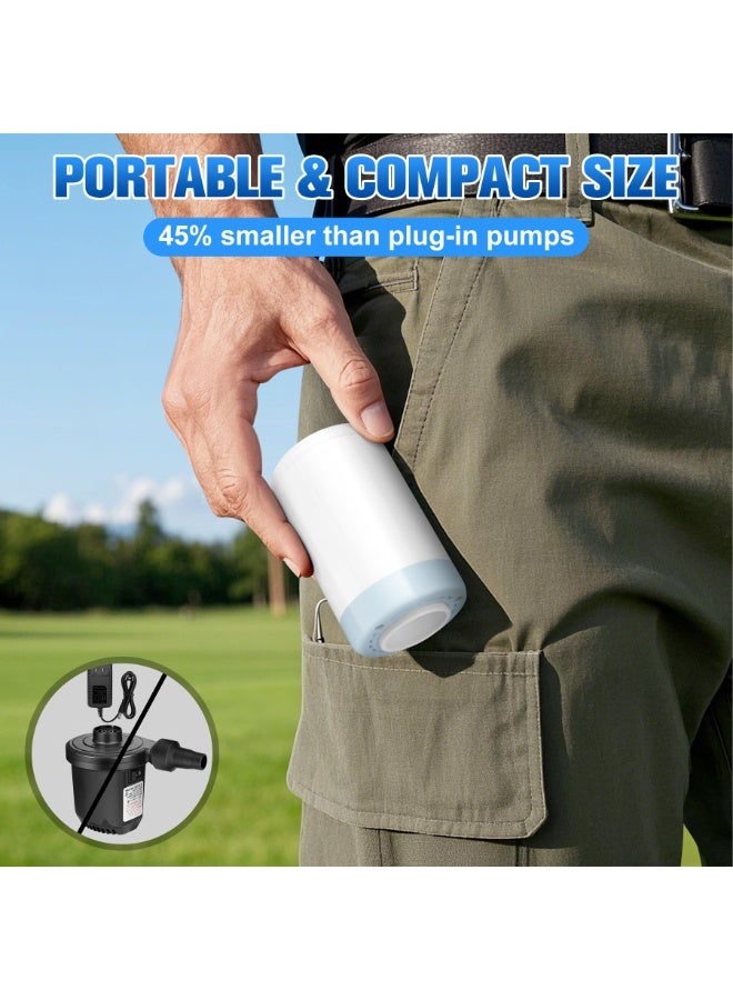 Hihonor Portable Mini Air Pump for Inflatables, 2000mAh USB-C Rechargeable Electric Inflator Air Pump with 5 Nozzles, 4KPa Ultra-Fast Inflation/Deflation Tiny Air Pumps for Pool Floats, Air Mattress - Image 5
