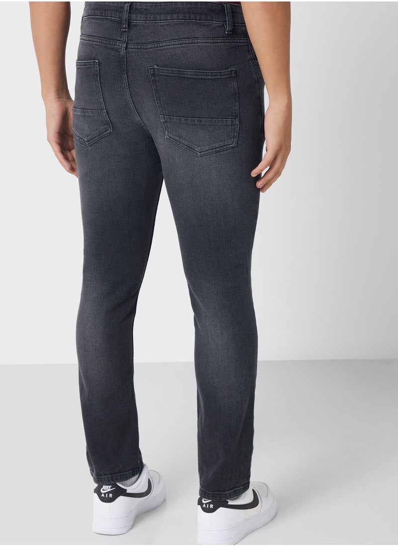Seventy Five - Slim Fit Washed Jeans - Image 1