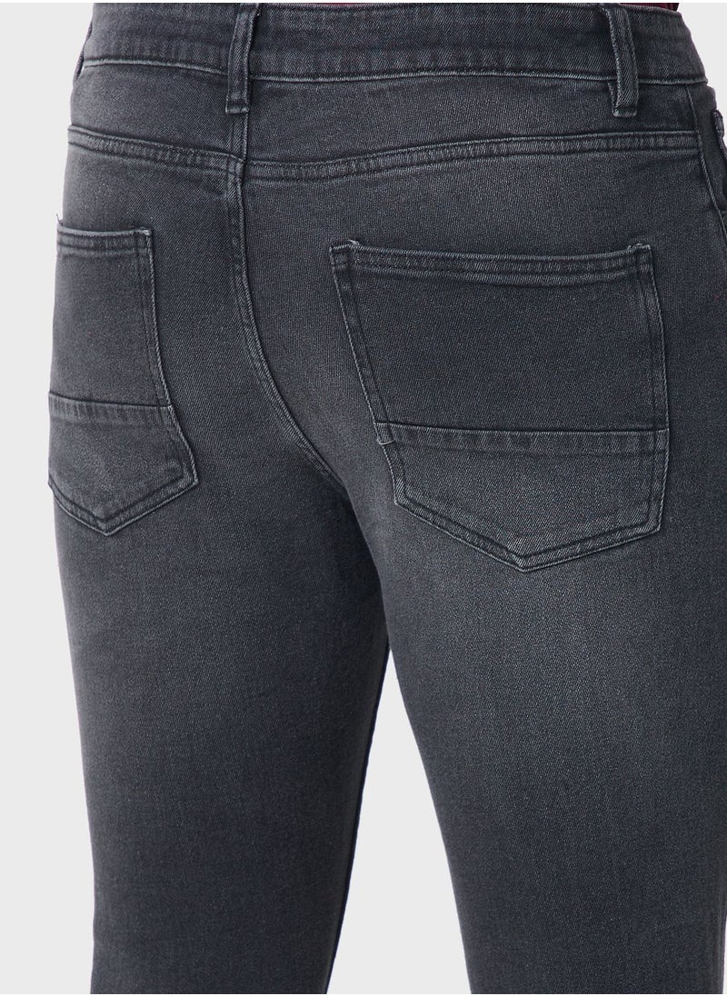 Seventy Five - Slim Fit Washed Jeans - Image 1