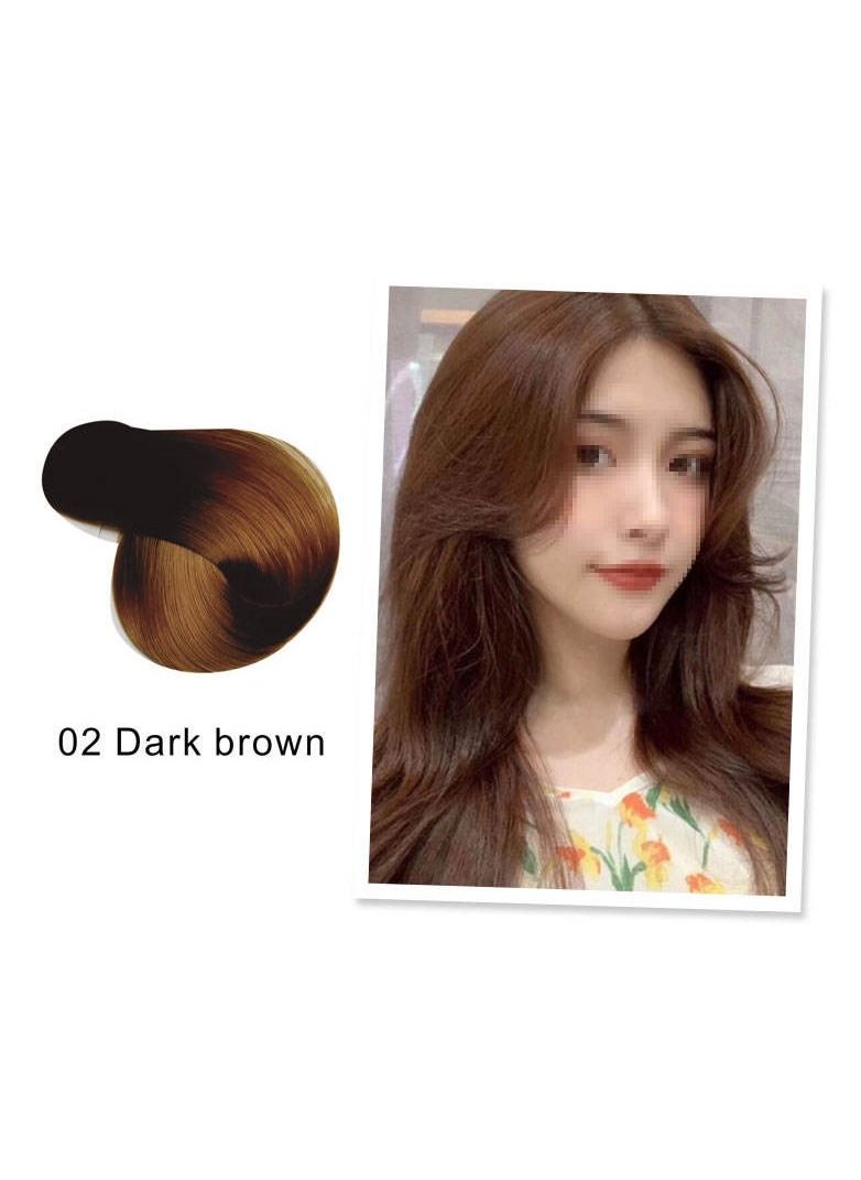 XiuWoo - Mokeru Cherry Color Cream Ammonia Free Hair Color Cream,Lead Free Non Toxic No Stimulation 500ml+500ml(Dark Brown) - Image 1