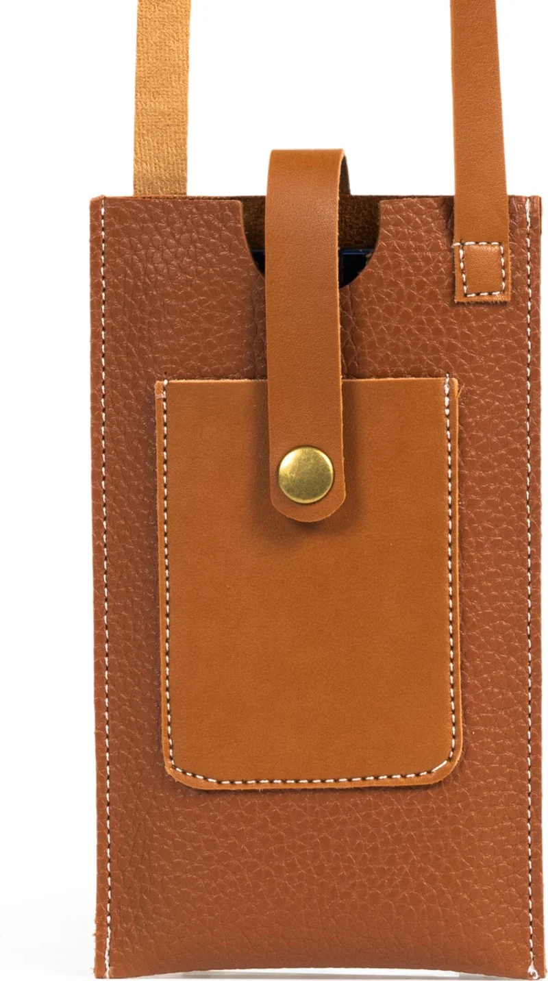 نوثينج Leather Snap Closure Hanger Phone Bag with Card Holder Compartment