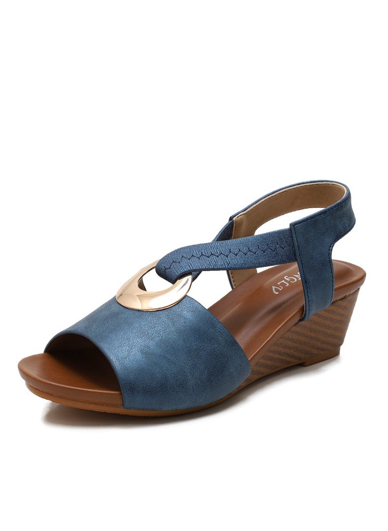 SIKETU Women's Summer Comfortable And Fashionable Versatile Wedge Heel Thick Soled Casual Sandals  - Image 1