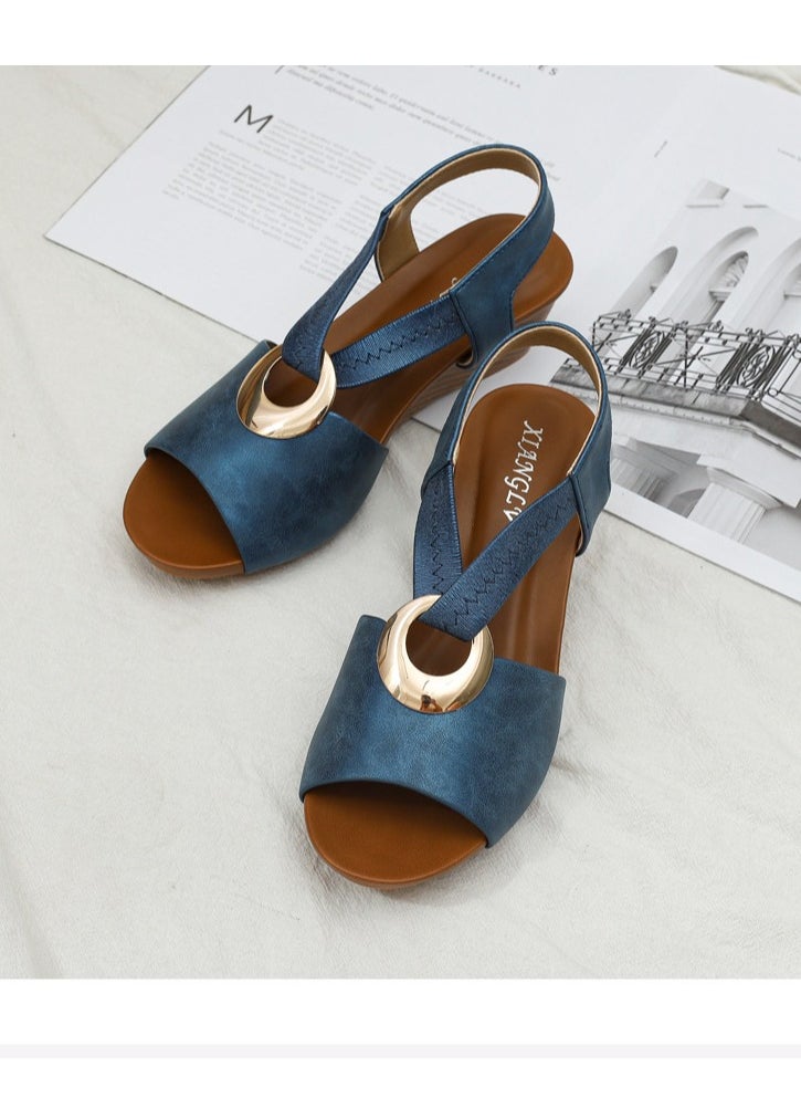 SIKETU Women's Summer Comfortable And Fashionable Versatile Wedge Heel Thick Soled Casual Sandals  - Image 2