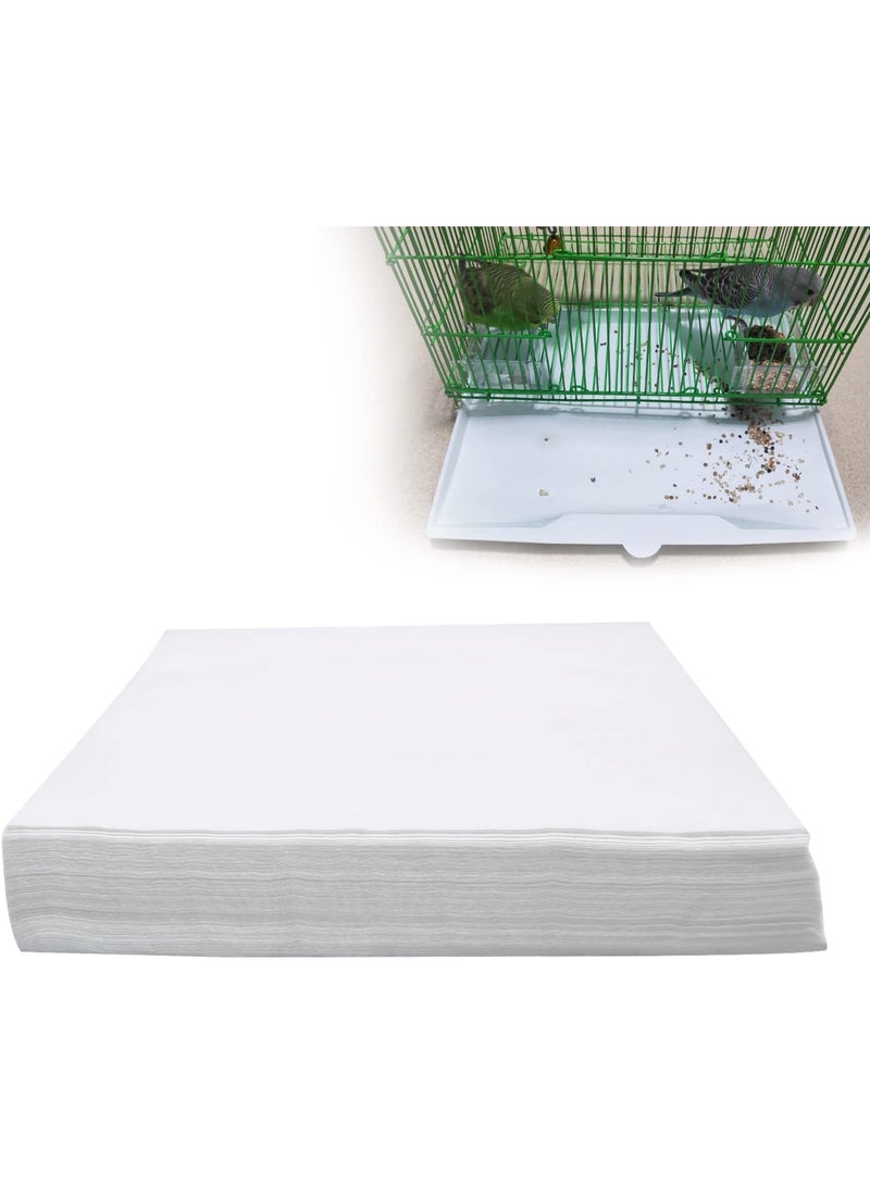 Bird Cage Liner Papers, 100 Sheets 10.6×8in Non-Woven Bird Cage Liners, 4 Size to Choose, Precut Absorbent Bird Paper (10.6×8in, 100 Sheet) - Image 1