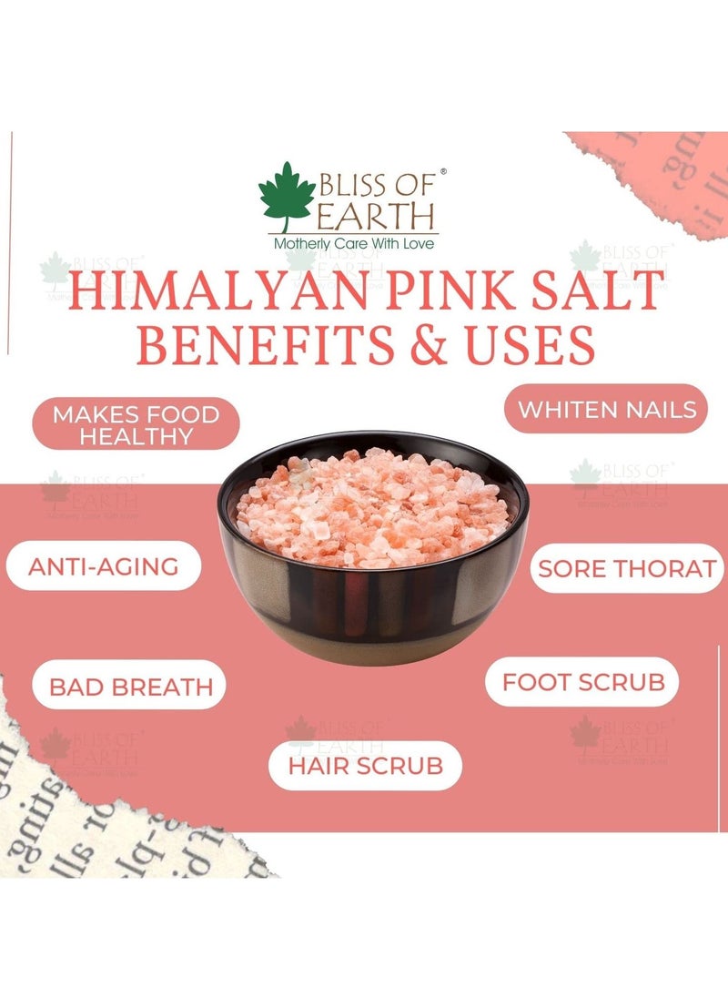 BLISS OF EARTH 500gm Granular Pakistani Himalayan Pink Salt Non Iodized For Weight Loss & Healthy Cooking Natural Substitute Of White Salt  - Image 2