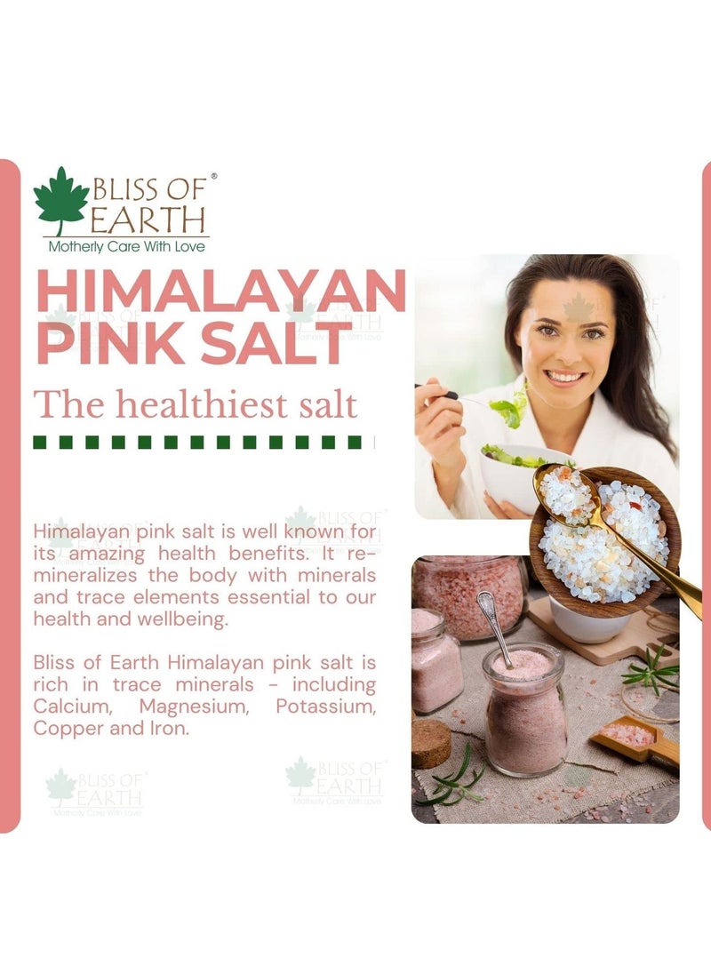 BLISS OF EARTH 500gm Granular Pakistani Himalayan Pink Salt Non Iodized For Weight Loss & Healthy Cooking Natural Substitute Of White Salt  - Image 3