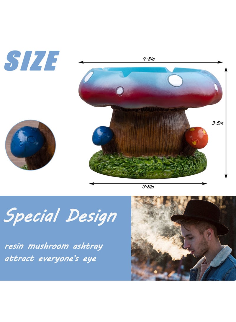 Home Ashtray, Handmade Cool Resin Ashtrays for Cigarettes as Home Decoration, Outdoor Ashtray for Patio/Garden/Balcony (Blue)  - Image 2