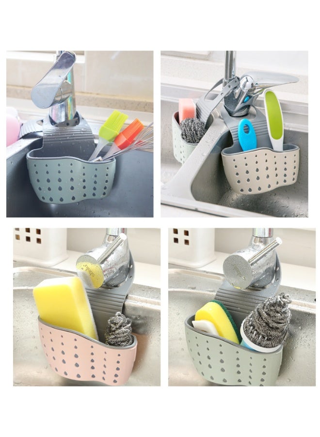 Kitchen Sink Drainage Storage Basket, Faucet Hanging Bag, Dishwashing Sponge Organizer, Multi - functional Sink Drain Basket  - Image 4