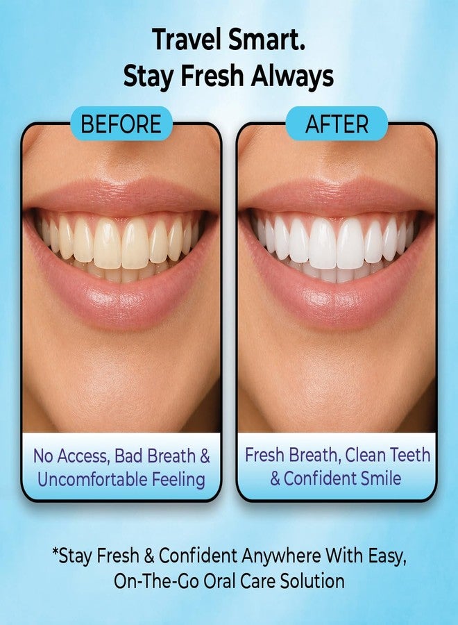 Sanfe GoFresh 5-in-1 Travel Toothbrush - Pack of 5 | Lightweight & Easy to Handle | Compact & Hygienic Design - Image 2