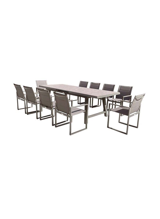 Suncoast Juno Outdoor Dining Set White  - Image 1