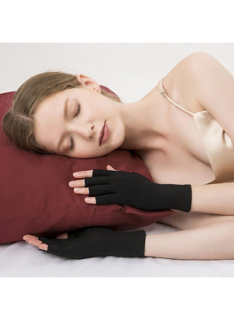 Sweet seven Relieve Arthritis Pain with Snug Compression Gloves - Hand Support for Carpal Tunnel, Raynaud's - Men's and Women's Arthritis Relief Gloves Medium - Image 2