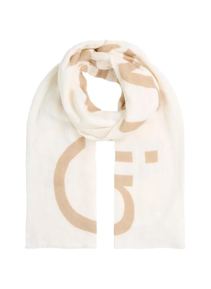 CALVIN KLEIN Logo Hemp Scarf