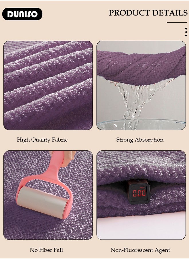 DUNISO Women Bath Robe With Pocket, Off-shoulder Wearable Bath Towel With Snap Button, Bathrobe Suitable For Sauna Beach Swimming Pool Gym Travel  - Image 5