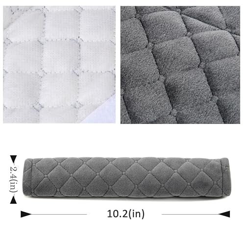 Amooca Soft Auto Seat Belt Cover Seatbelt Shoulder Pad Cushions 2 PCS for a More Comfortable Driving Universal Fit for All Cars and Backpack Dark Gray - Image 2