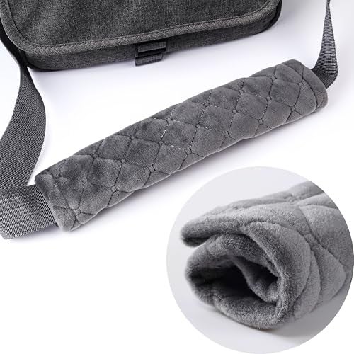 Amooca Soft Auto Seat Belt Cover Seatbelt Shoulder Pad Cushions 2 PCS for a More Comfortable Driving Universal Fit for All Cars and Backpack Dark Gray - Image 4