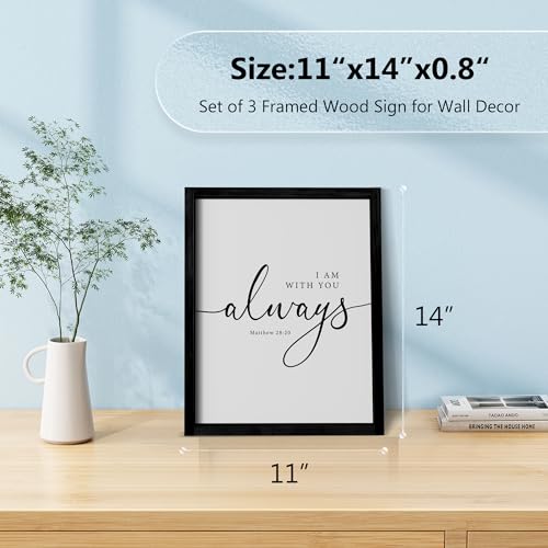 Heiple Framed Be Still and Know that I am God Sign Love is Patient Love is Kind Wall Art Set of 3 with Wooden Frame for Home Bedroom Decor Bible Verse Scripture Art Christian Religious Wall Decor (Gray, 11”x14”) - Image 5