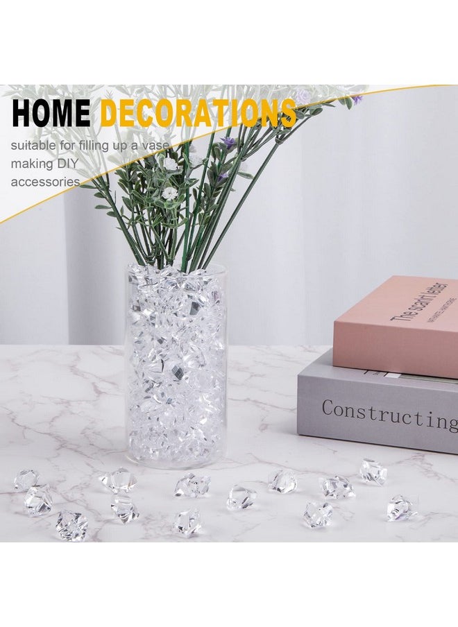 DomeStar - Fake Ice Rocks, 150Pcs Acrylic Gems Crystals Clear Rocks Plastic Diamonds Vase Centerpiece For Christmas Vase Fillers Winter Decoration Party Table Scatter Wedding Food Display - Image 1