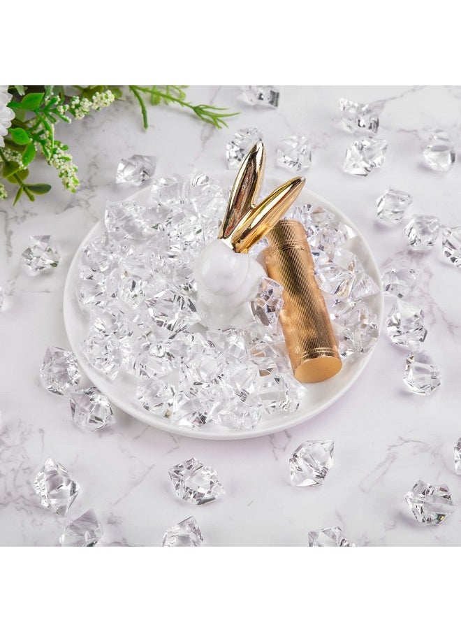 DomeStar - Fake Ice Rocks, 150Pcs Acrylic Gems Crystals Clear Rocks Plastic Diamonds Vase Centerpiece For Christmas Vase Fillers Winter Decoration Party Table Scatter Wedding Food Display - Image 1