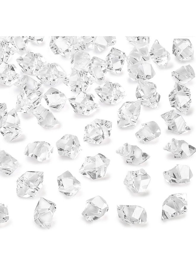 DomeStar - Fake Ice Rocks, 150Pcs Acrylic Gems Crystals Clear Rocks Plastic Diamonds Vase Centerpiece For Christmas Vase Fillers Winter Decoration Party Table Scatter Wedding Food Display - Image 1