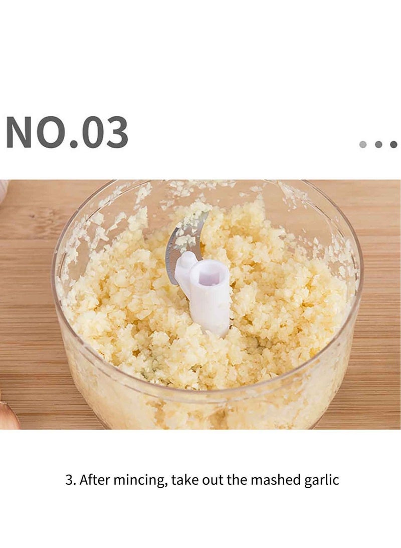 DARIYAH Garlic Chopper Manual Rotate Vegetable Cutter Masher Slicer Fruit Crusher Kitchen Gadget Blenders Meat Grinder XQ-028A - Image 3