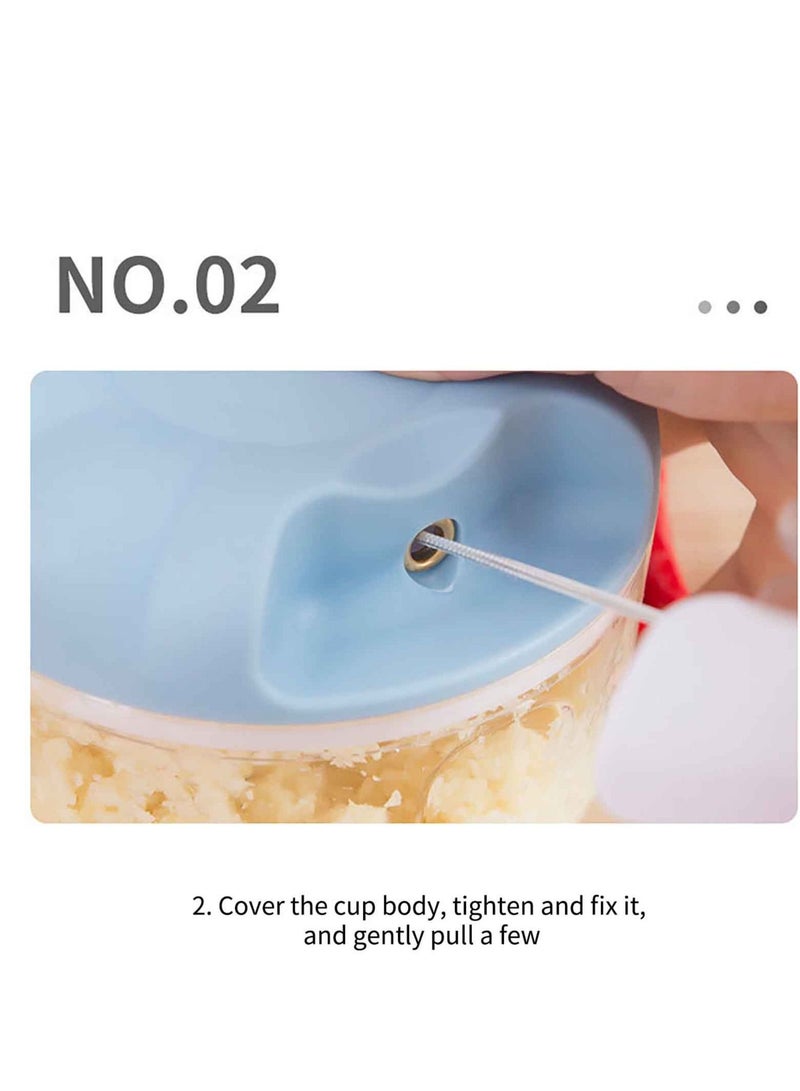 DARIYAH Garlic Chopper Manual Rotate Vegetable Cutter Masher Slicer Fruit Crusher Kitchen Gadget Blenders Meat Grinder XQ-028A - Image 2