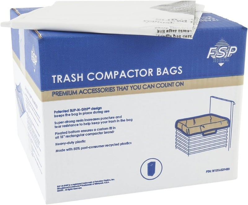 Whirlpool W10165294RB Trash Compactor ct 60 Bags Count - Image 1