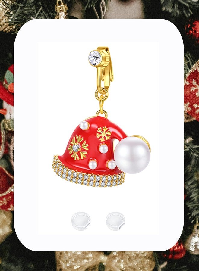 QWALIT حلقات سرة مزيفة من QWALIT، حلقات سرة مزيفة، مشبك قابل للتعديل، لطيفة ورقيقة ومريحة، لون ذهبي أحمر، مجوهرات سرة مزيفة بدون ثقب، مجوهرات جسم مزيفة للنساء، هدية عيد الميلاد - Image 2