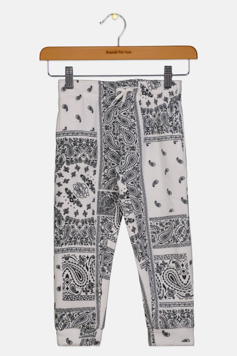 brooklyn Toddlers Boy Paisley Print Sweatpants, Multicolor - Image 1