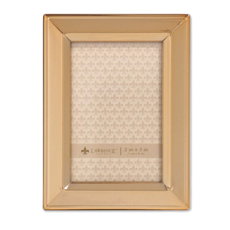 Lawrence Frames 2x3 Gold Metal Classic Bevel Picture Frame