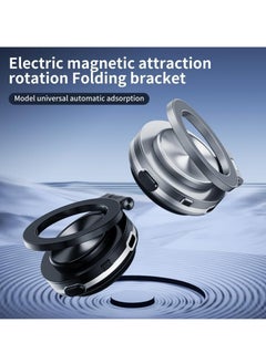 ELTRAZONE Electric Vacuum Magnetic Car Phone Mount, 360° Rotating Magnetic Phone Holder, Strong Magnetic Grip for Car, Kitchen, Mirror, Gym, Bath Shower, Compatible with iPhone & Android (Grey)  - Image 3