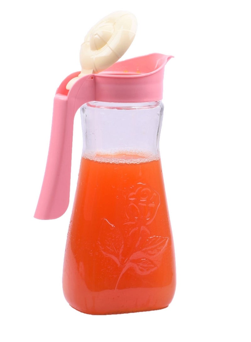 2-Piece Drinking Water Jug Clear/Pink 1500ml  - Image 2