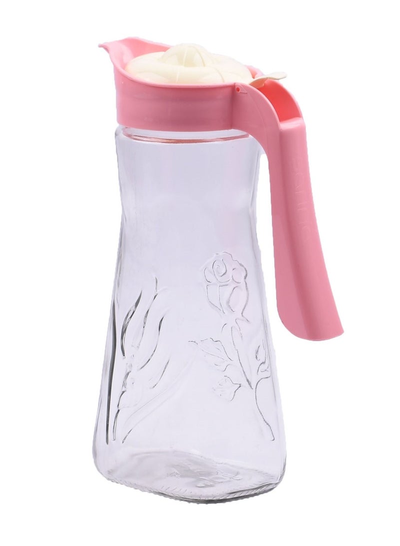 2-Piece Drinking Water Jug Clear/Pink 1500ml  - Image 3