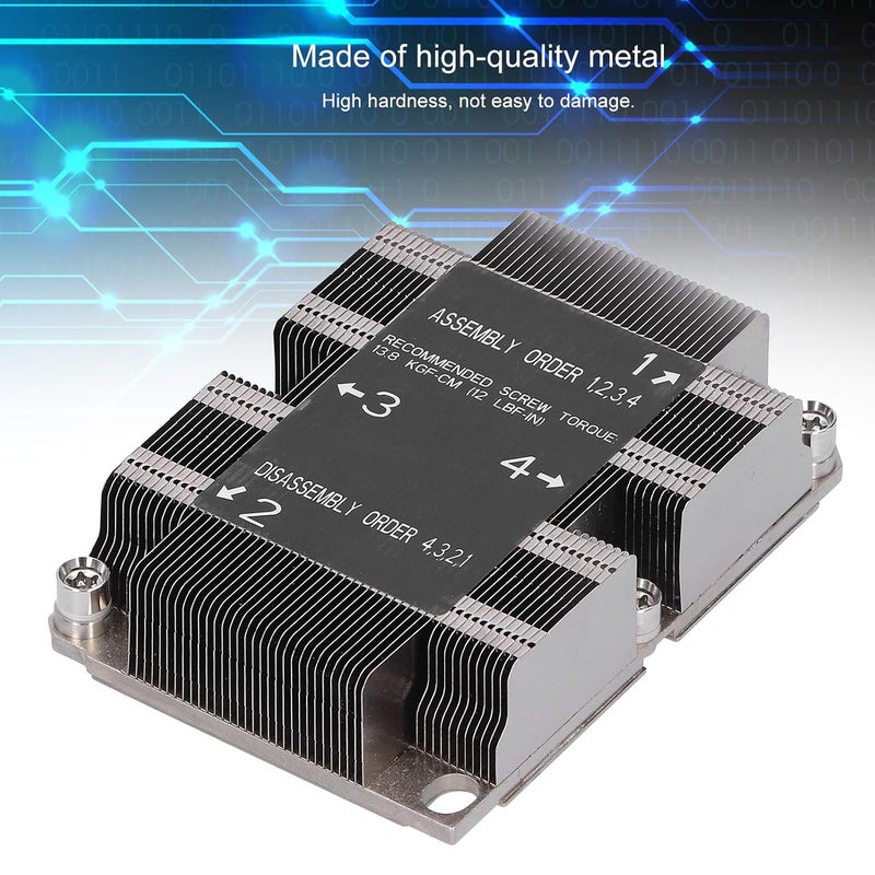 SNK - P0067PS CPU Heat Sink for Intel Xeon Scalable Processor, LGA 3647-0 1U Passive Cooler, Compatible with Purley Platform X11 Server, Supports Up to 205W TDP - Image 2
