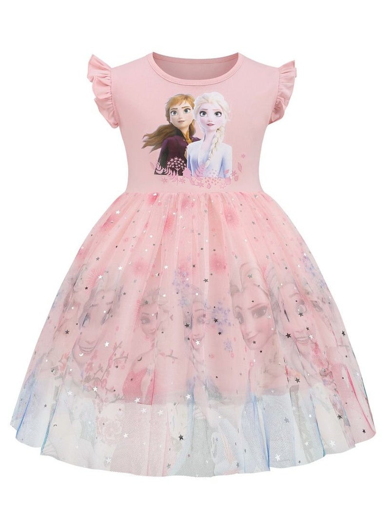 D'Daniela Elsa and Anna Self Print Pink No Zipper - Image 1